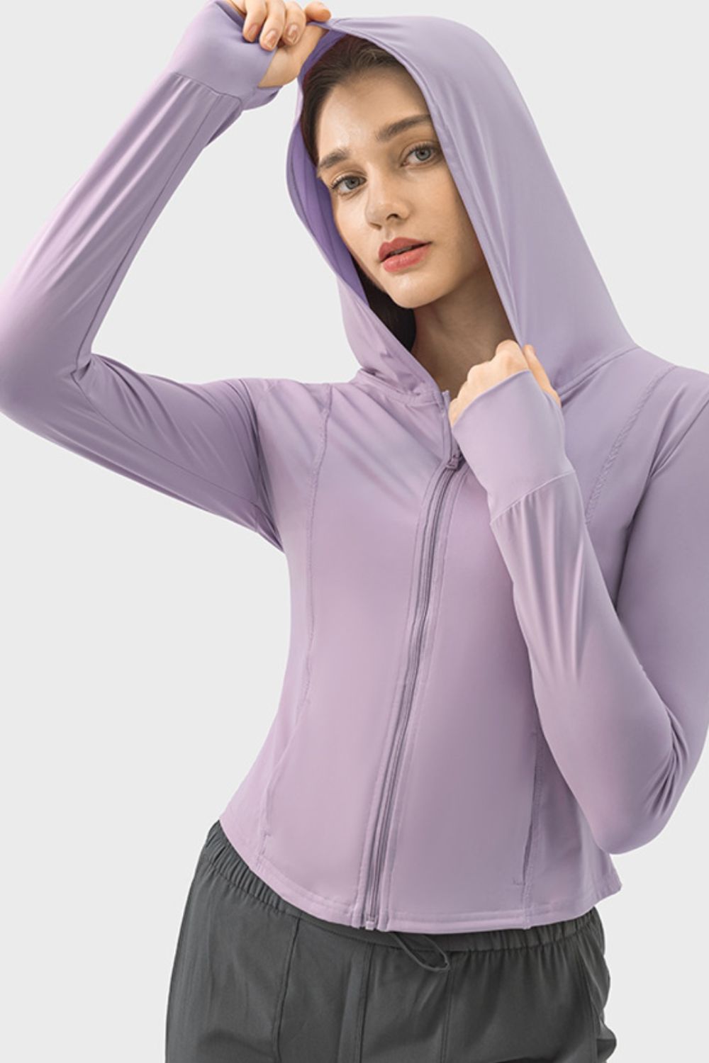 Pocketed Zip Up Long Sleeve